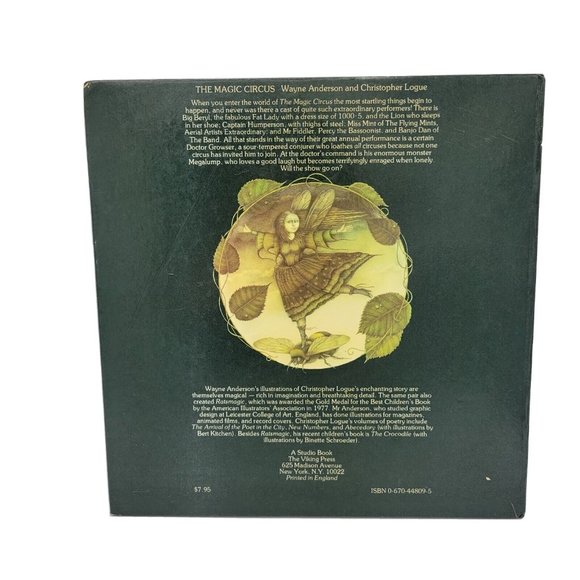 The Magic Circus Hardcover Book 1979 Wayne Anderson And Christopher Logue RARE - Picture 11 of 12